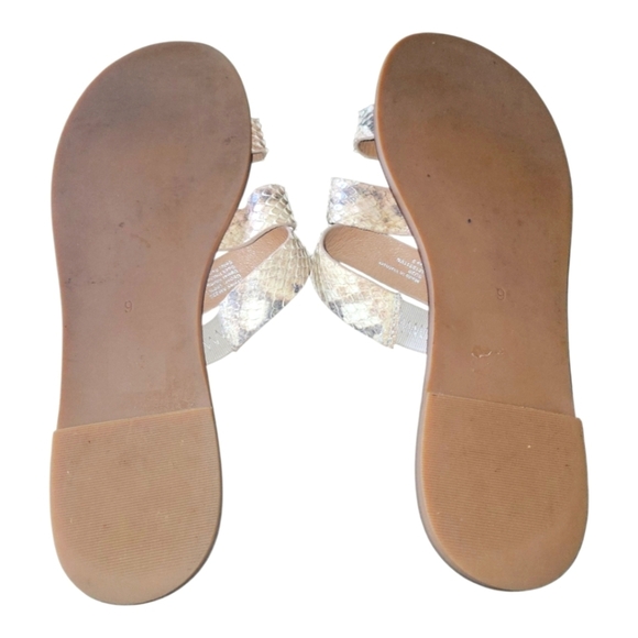 Madewell IIiana Women's Snakeskin Embossed Pattern Sandals Sz 9 - Picture 5 of 7